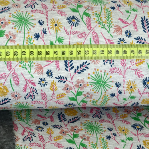 Alpenfleece Flowers Hellgrau Meliert Alpenfleece Flowers Hellgrau Meliert