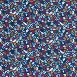 Jersey Abstrakt Jungle auf Royalblau