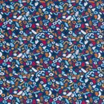 Jersey Abstrakt Djungel på Royalblå