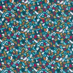 Jersey Abstrakt Djungel på Petrol