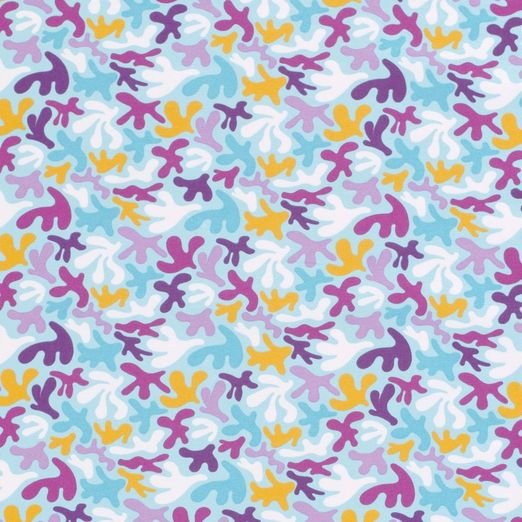 Jersey Bunter Kombistoff auf Hellblau