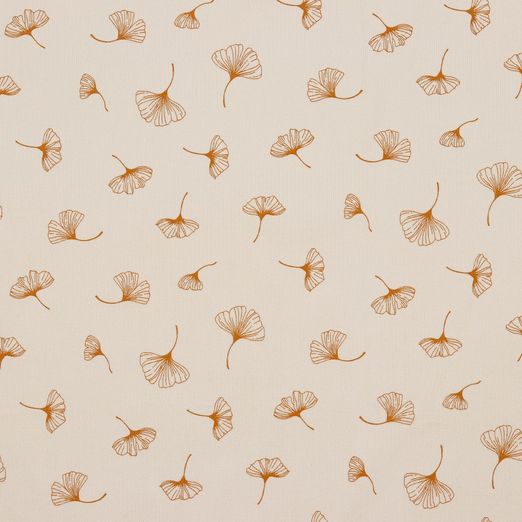 Feincord Ginkoblätter auf Hellrosa Feincord Ginkoblätter auf Hellrosa