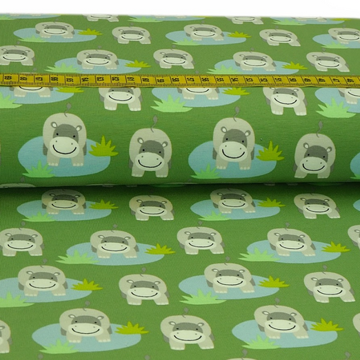 Jersey Happy Hippo auf Dunkelmint
