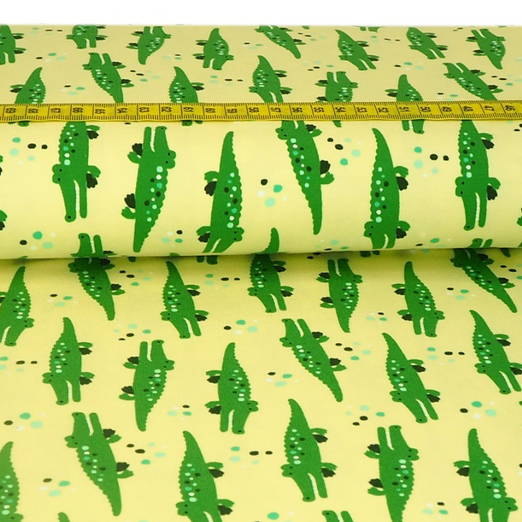 Jersey Happy Crocodile auf Hellgelb