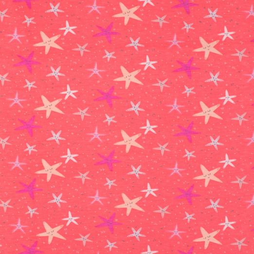 Jersey Süße Seesterne auf Koralle Jersey Süße Seesterne auf Koralle