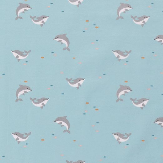 Jersey Süße Delfine auf Mint
