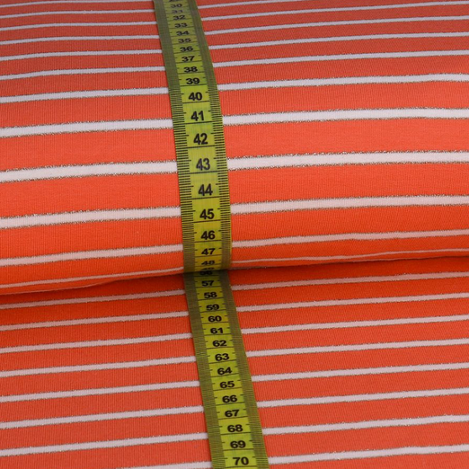 Sommersweat Lurex Stripes Orange