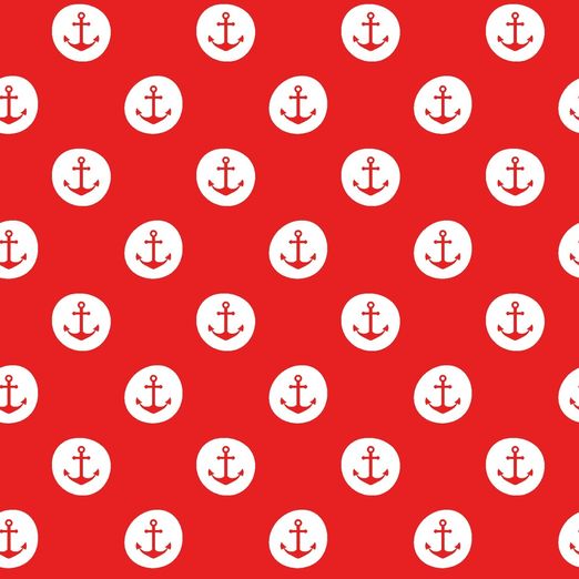 Jersey Anker im Kreis Weiß auf Rot