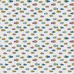 Jersey Kleine Bunte Fische auf Hellgrau