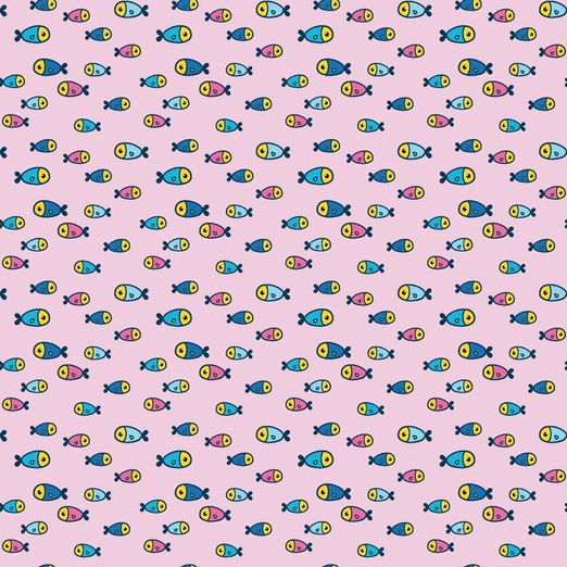 Jersey Kleine Bunte Fische auf Rosa