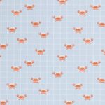 Jersey Crabes & Carrés sur Bleu Clair