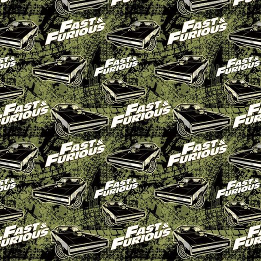 Jersey Fast & Furious Schriftzug und Auto auf Khaki Lizenz Digital Jersey Fast & Furious Schriftzug und Auto auf Khaki Lizenz Digital