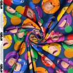 Jersey Oddbods i cirklar på rökblå Licens Digital REA