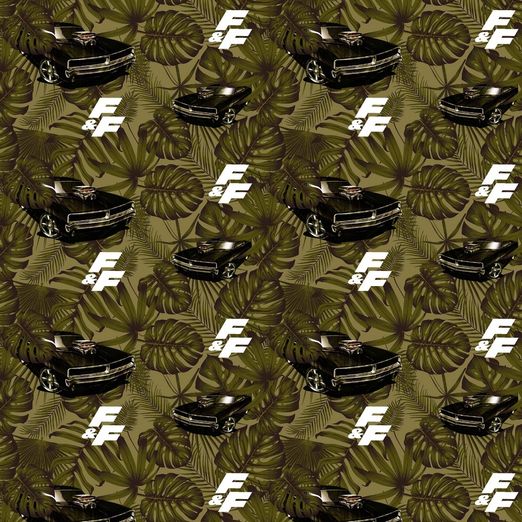 Jersey Fast & Furious Logo in Blätter Hellbraun Lizenz Digital