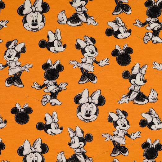 Jersey Minnie Mouse Skizzen auf Orange Lizenz Digital Jersey Minnie Mouse Skizzen auf Orange Lizenz Digital