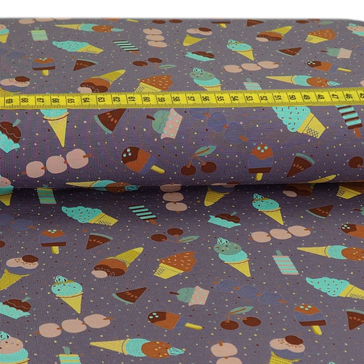 Jersey Ice & Fruits auf Dunkelflieder Jersey Ice & Fruits auf Dunkelflieder