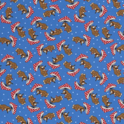 Jersey Maulwurf mit Pilzschirm auf Himmelblau