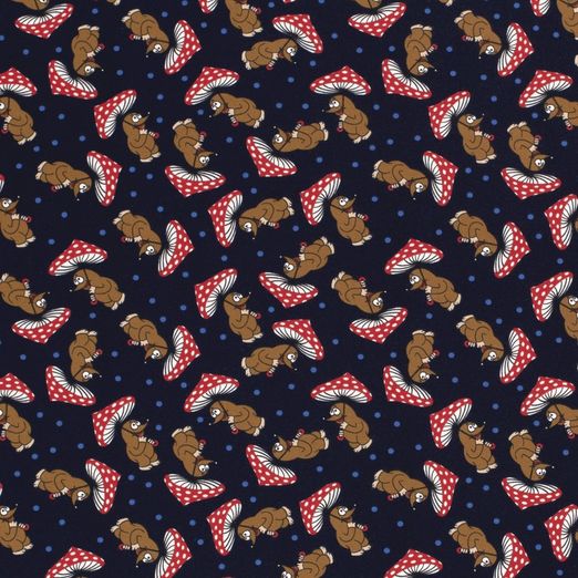 Jersey Maulwurf mit Pilzschirm auf Dunkelblau