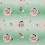 Jersey Pferdeportraits auf Hellgrün Digital