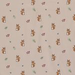 Jersey Süßes Eichhörnchen auf Beige