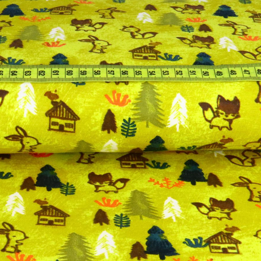 Jersey Woodland Senfgelb BIO Jersey Woodland Senfgelb BIO