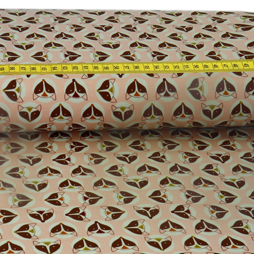 Jersey Fuchskopf im Kreis auf Altrosa Jersey Fuchskopf im Kreis auf Altrosa