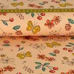 Jersey Früchte & Schmetterlinge auf Apricot