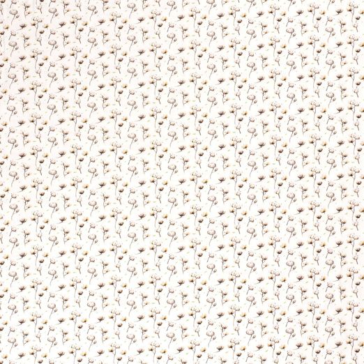 Jersey Knospen auf Cremeweiß Digital