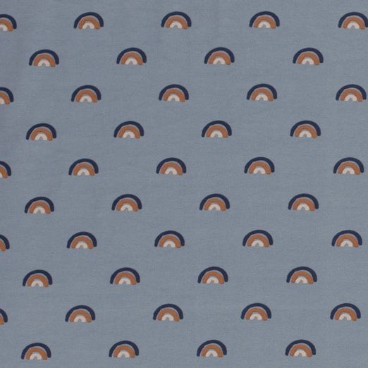 Jersey Regenbögen auf Hellem Rauchblau Jersey Regenbögen auf Hellem Rauchblau