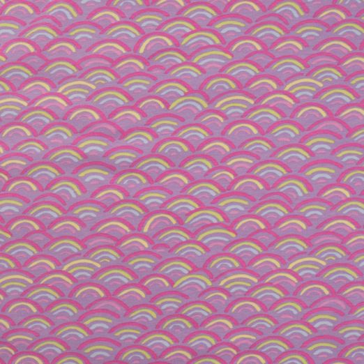 Jersey Colourful Waves auf Flieder Jersey Colourful Waves auf Flieder