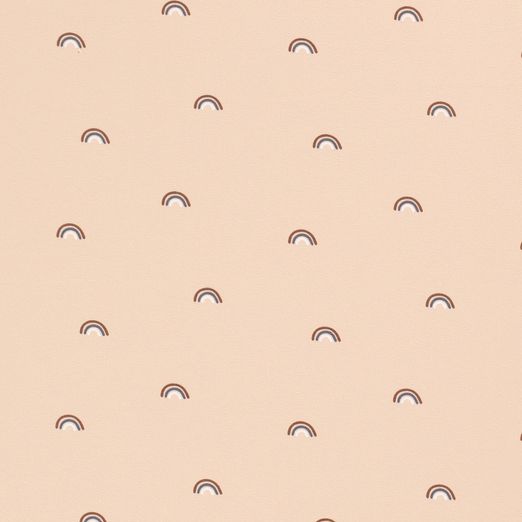 Jersey Kleine Regenbögen auf Apricot