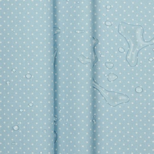 Beschichtete Baumwolle Dots Hellblau