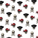 Soft Sweat Pirate Skull auf Weiß