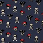 Soft Sweat Pirate Skull auf Dunkelblau