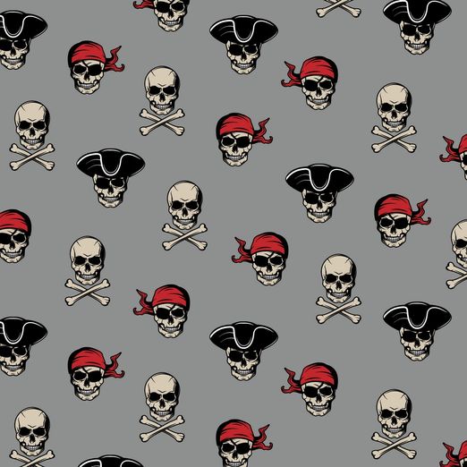 Soft Sweat Pirate Skull auf Grau