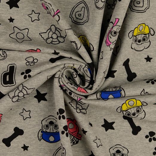 Ganzjahressweat Paw Patrol Hundeköpfe auf Grau Meliert LIZENZ
