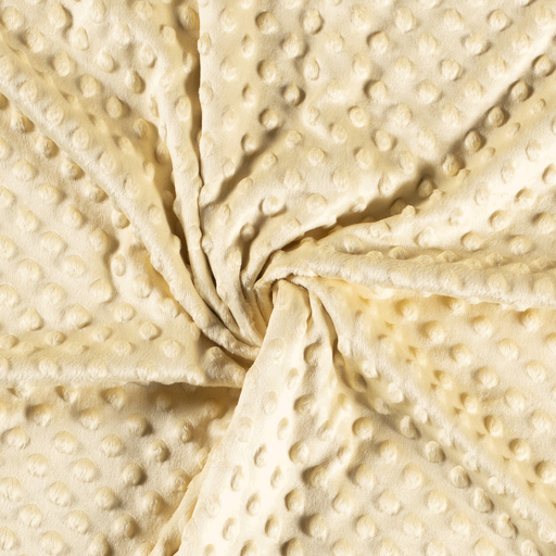 Minky Fleece "Notti" Punkte Hellgelb Minky Fleece "Notti" Punkte Hellgelb