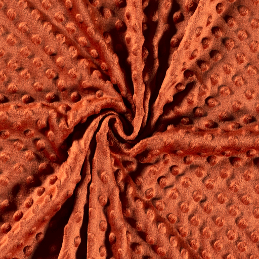 Minky Fleece "Notti" Punkte Blutorange