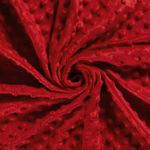 Röd Minky Fleece med Prickar