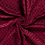 Minky Fleece "Notti" Punkte Bordeaux