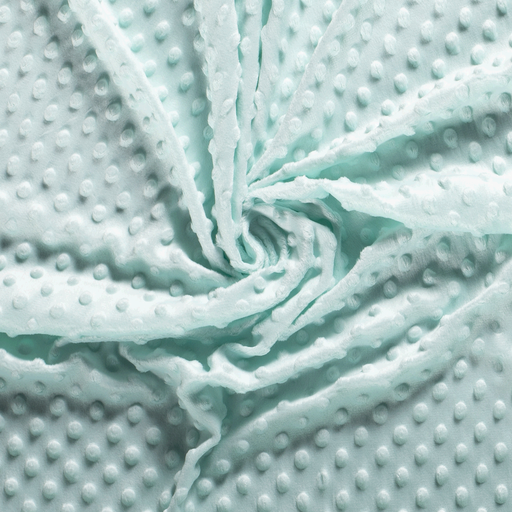 Minky Fleece "Notti" Punkte Hellmint