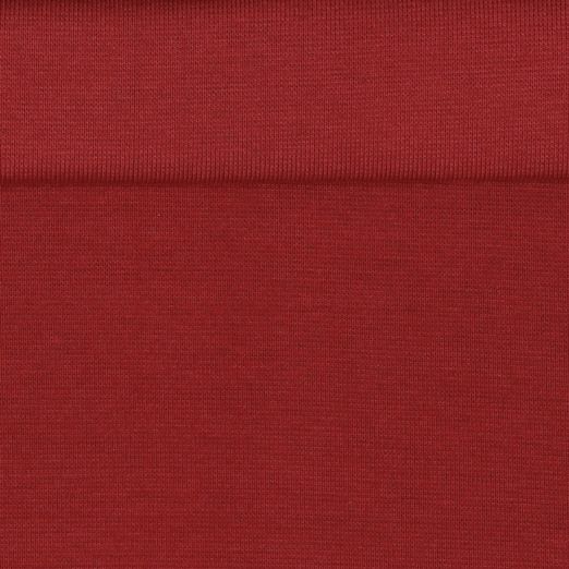 Bündchen Feinripp BIO Uni Rubinrot