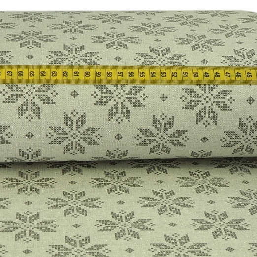 Canvas GLITZER Snowflakes Grau auf Beige Canvas GLITZER Snowflakes Grau auf Beige