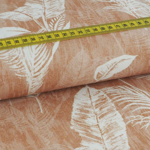 Baumwolle Canvas Leaves Altrosa Digital