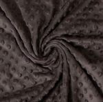 Minky Fleece "Notti" Punkte Dunkelbraun Minky Fleece "Notti" Punkte Dunkelbraun