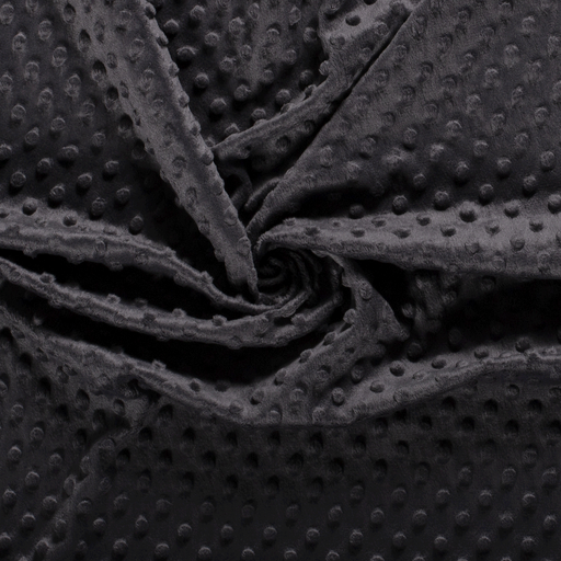 Minky Fleece "Notti" Punkte Dunkelgrau Minky Fleece "Notti" Punkte Dunkelgrau