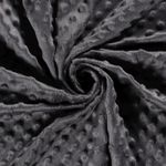 Minky Fleece Mörkgrå med Prickar