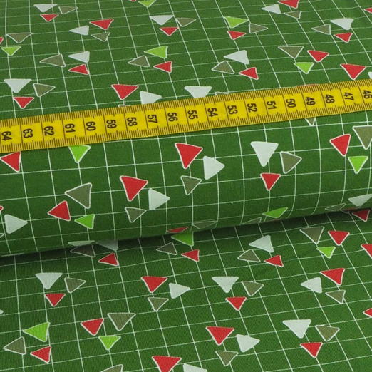 Jersey Geometriedreiecke Grün
