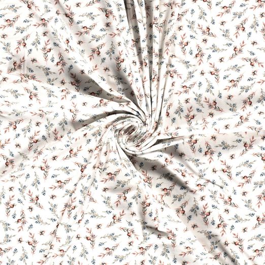 Jersey Schleezweige auf Cremeweiß Digital Jersey Schleezweige auf Cremeweiß Digital