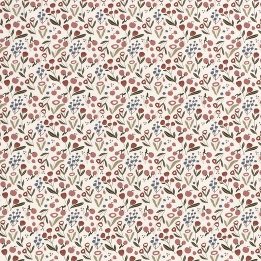 Jersey Skandi Flowers auf Creme